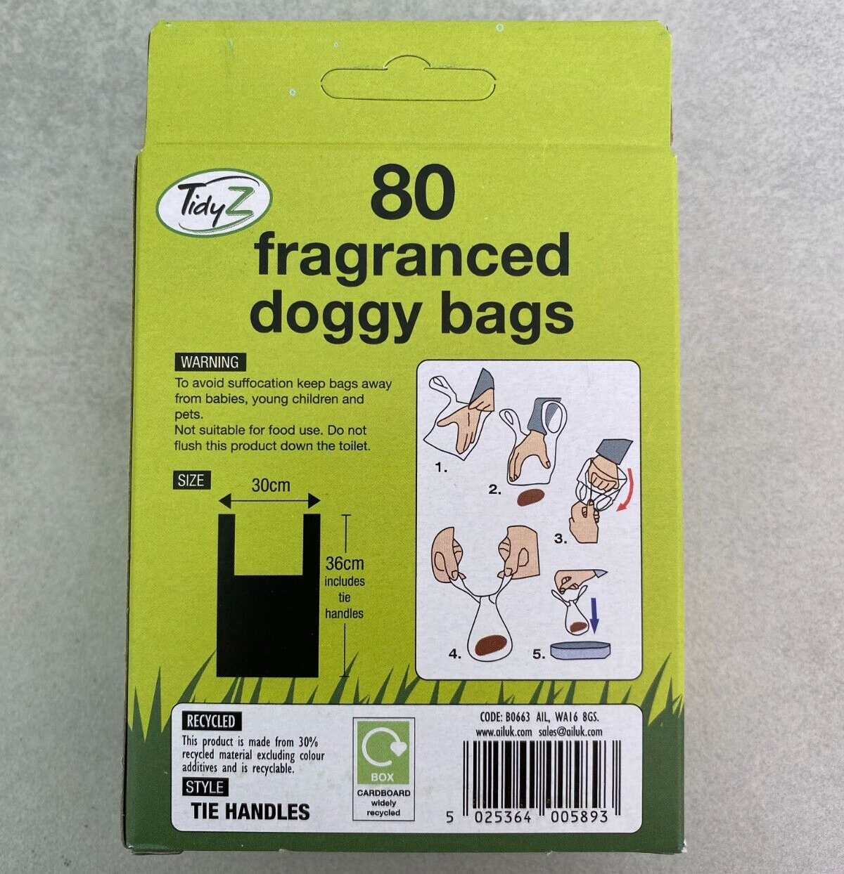 Rolls of 20 Fragranced Dog Poop Bags Strong Dog Poo Bags Tidyz Pocket Rolls