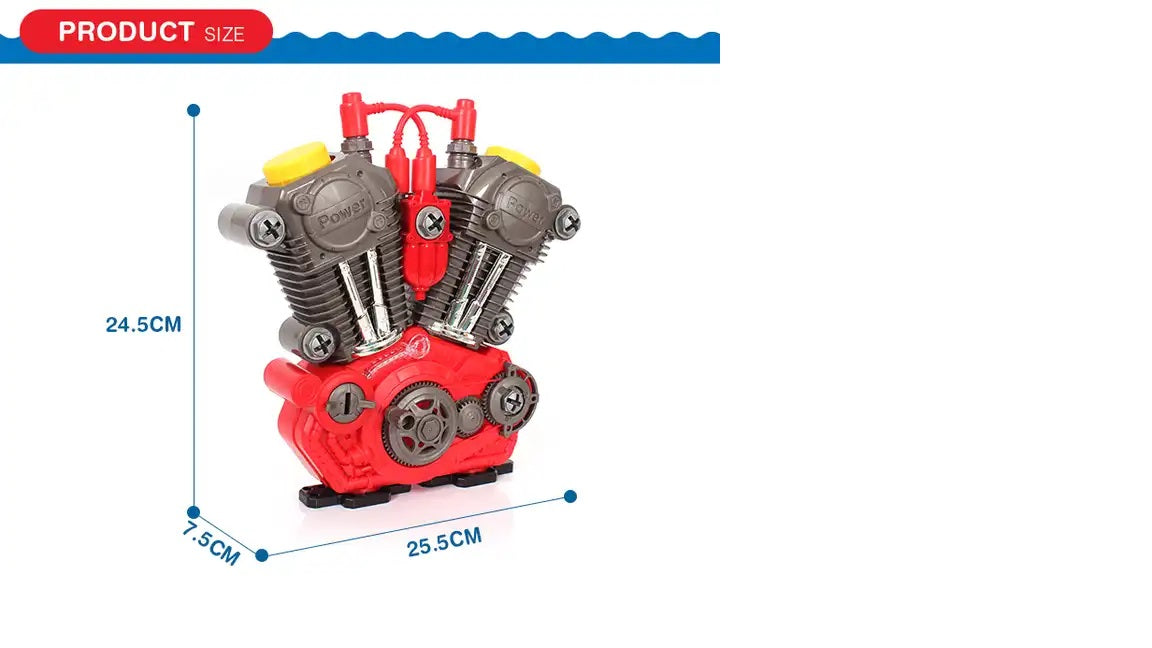 Build Your Own Engine Overhaul Toy Set With Light & Sound xmas Gift For Kids