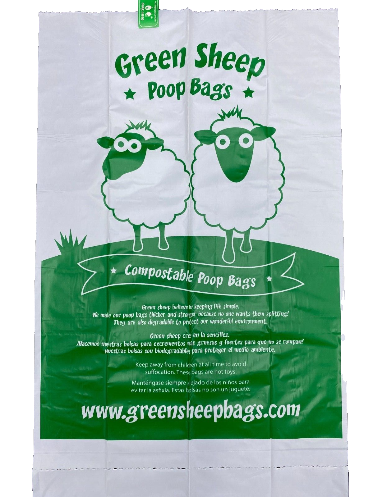 60 Bags Green Sheep Poop Compostable Dog Large Plastic Free Very Strong