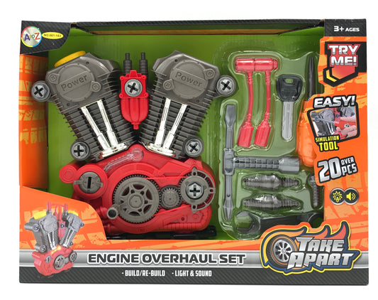 Build Your Own Engine Overhaul Toy Set With Light & Sound xmas Gift For Kids