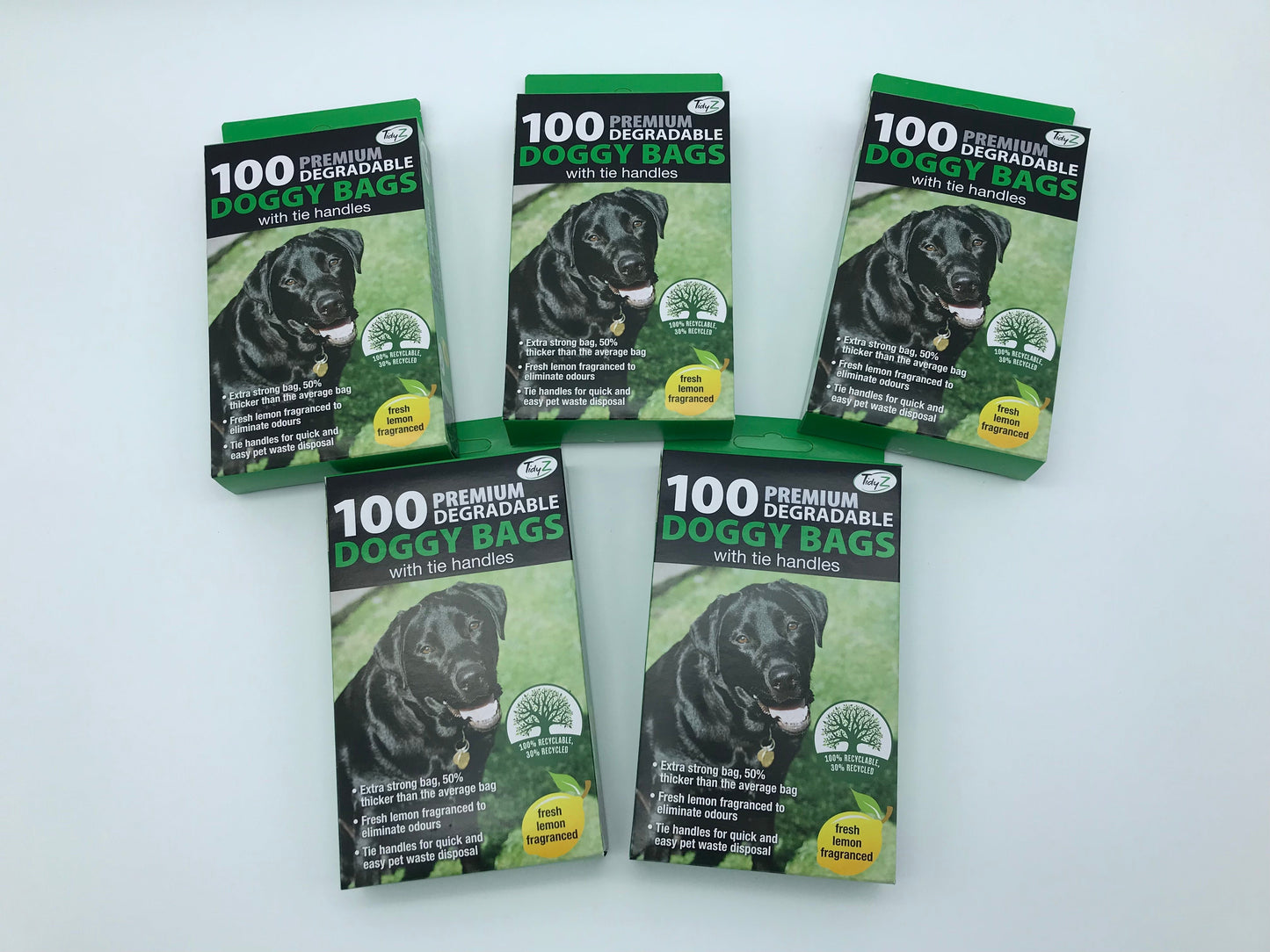 Tidyz Premium Poop Bags with Tie Handles (Thickness 12 Micron)