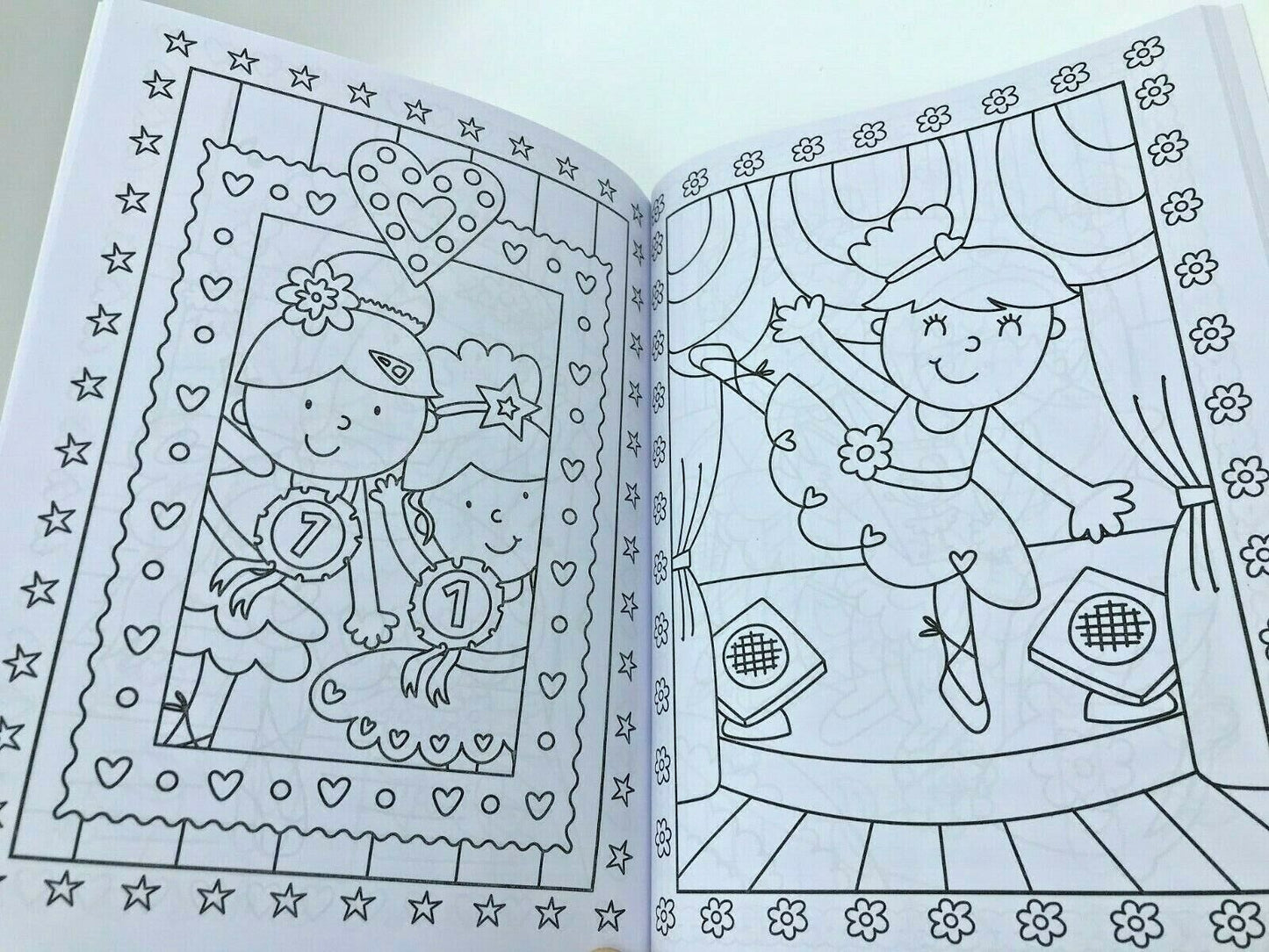 Colouring Books for Girls Princess Ballerina Teletubbies Nursery Rhymes Pencils