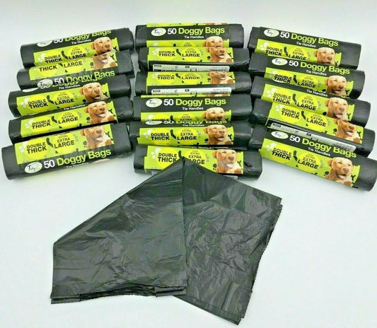 800 XXL Extra Strong Double Thick Doggy Poo Bags 16 X50 Rolls 30cm X 36cm Waste