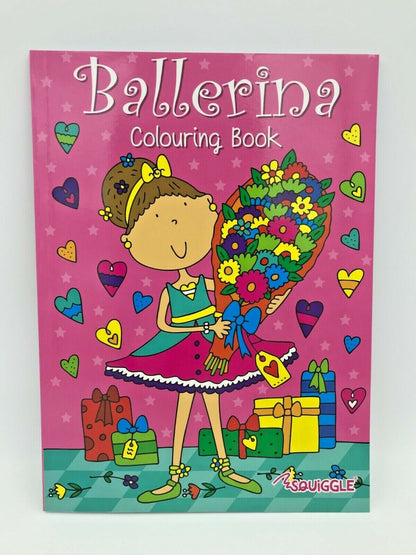 Colouring Books for Girls Princess Ballerina Teletubbies Nursery Rhymes Pencils