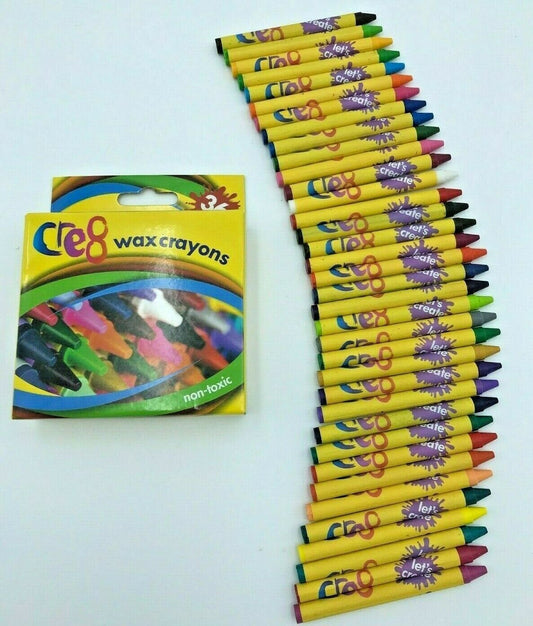 Pack of 36 Crayons - Large array of colours - Non-toxic