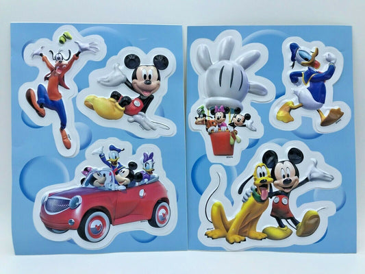 Disney 3D Stickers Mickey Mouse - 2 x A4 Sheets - 6 Embossed Stickers